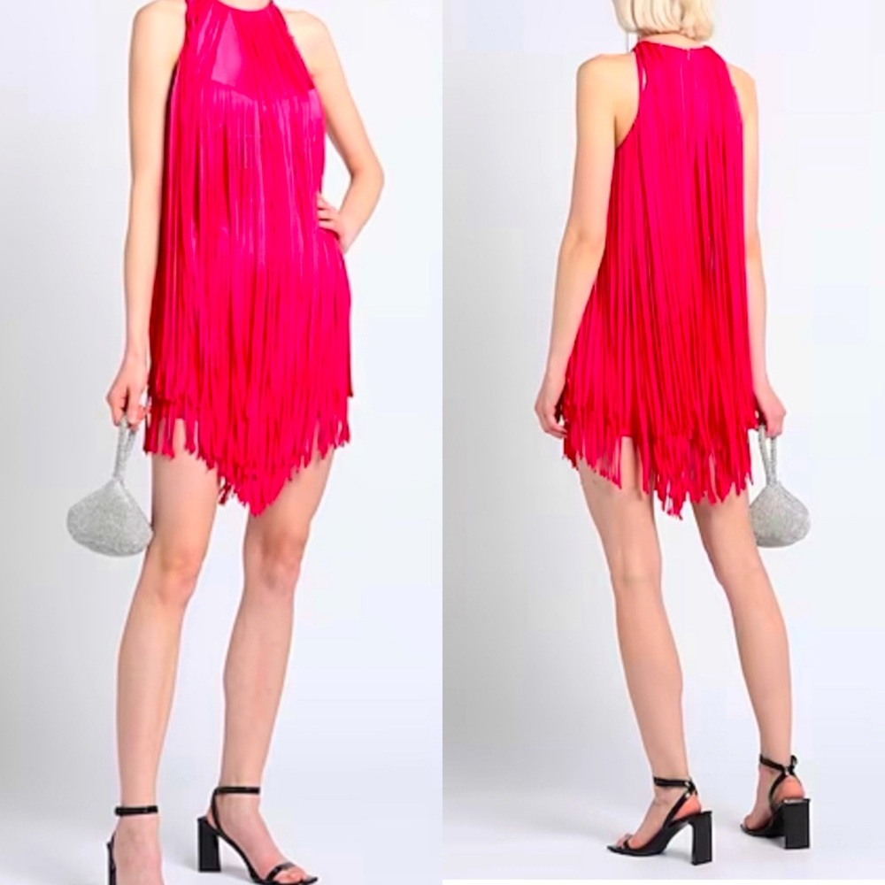 Alexandre Vaughtier fringed mini dress 36Fr